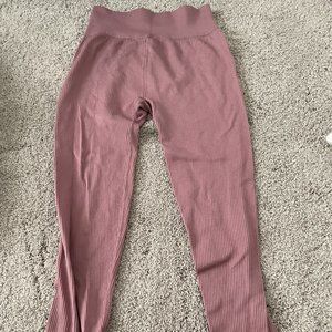 SO Purple/Pink Ribbed Leggings, XS